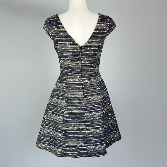 Lilly Pulitzer Ruthy Dress True Navy Metallic Boucle Fit Flare size 2 - Picture 7 of 13